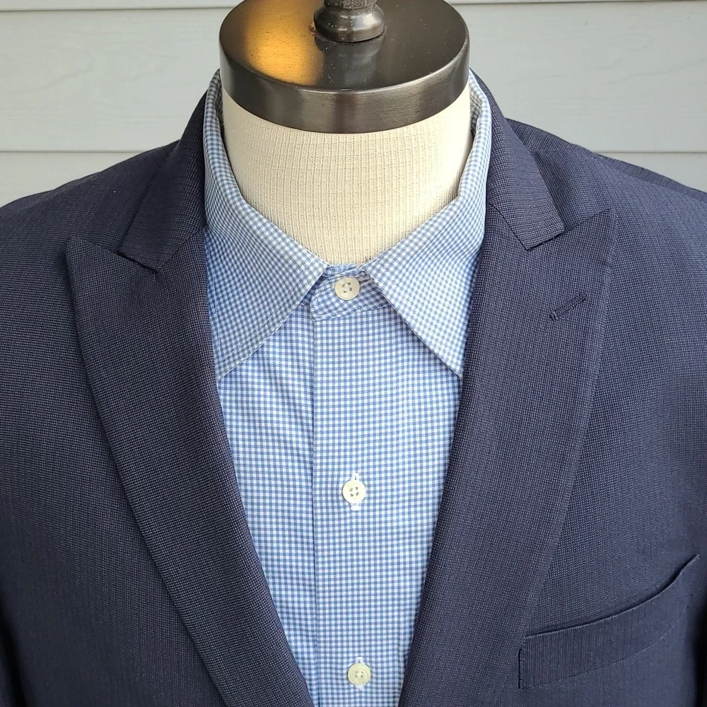 JOHN VARVATOS‎ Grey Modest Striped Blend Sz 42 S R Mens Sport Coat Blazer